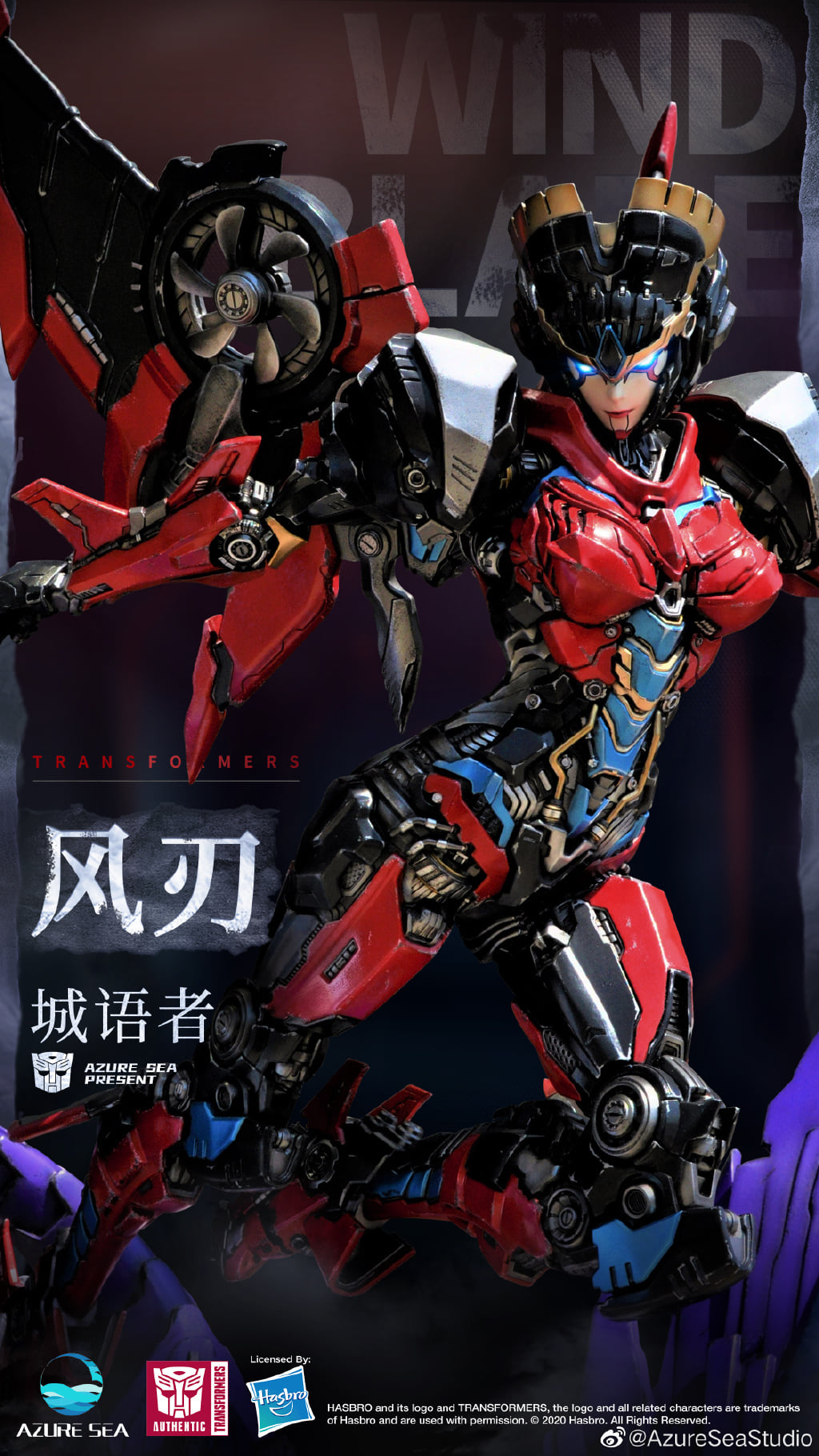 Azure Sea Studio Transformers Windblade Statue Official Images